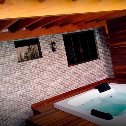 Imagem de Adesivo Vinil Tijolinho 3D Cinza Escuro Autocolante Para Parede Quarto Sala Cozinha Decorativo