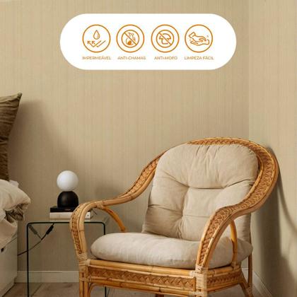 Imagem de Adesivo Vinilico Impermeavel HD Madeira Freijó Marfim 5M