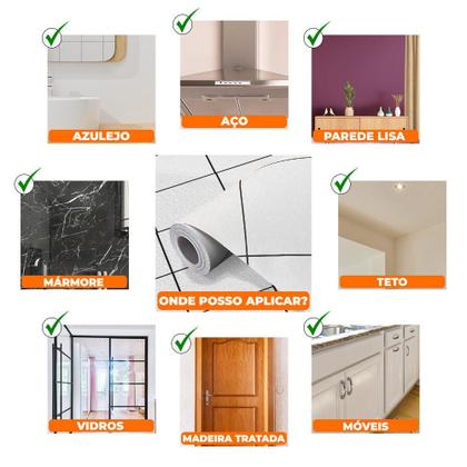 Imagem de Adesivo Vinilico Lavavel para Piso Texturizado Losango Branco 500x60cm