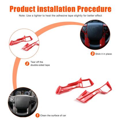 Imagem de Adesivos de acabamento de capa de moldagem de volante para Tacoma