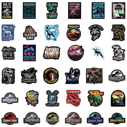 Imagem de Adesivos De Graffiti De Dinossauros Jurassic Park, Pacote De 50 a 75 Peças Para Móveis, DIY,