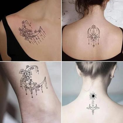 Imagem de Adesivos de Tatuagem Pequenos e Frescos à Prova D'Água - Para Homens e Mulheres