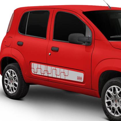 Imagem de Adesivos Faixa Lateral Novo Uno Vivace Evo 2012 Cinza