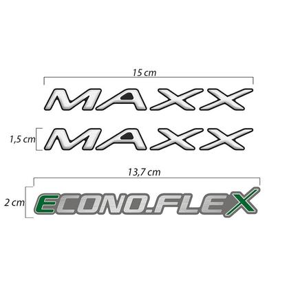 Imagem de Adesivos P/ Corsa Maxx Econoflex Lateral Tras Cinza Genérico