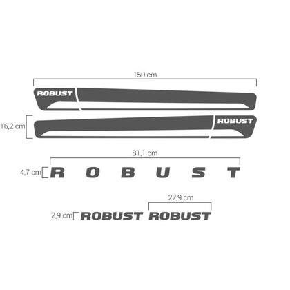 Imagem de Adesivos P/ Saveiro Robust 2014/ Faixa Grafite Genérico