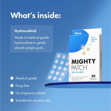 Imagem de Adesivos para acne para espinhas Hero Cosmetics Mighty Patch Mini (30 quilates)