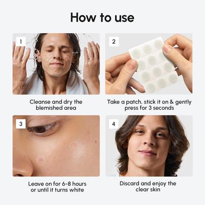 Imagem de Adesivos para espinhas MAREE para limpar a acne com ácido salicílico e melaleuca