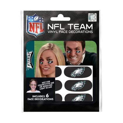 Imagem de Adesivos pretos para olhos The Party Animal NFL Philadelphia Eagles