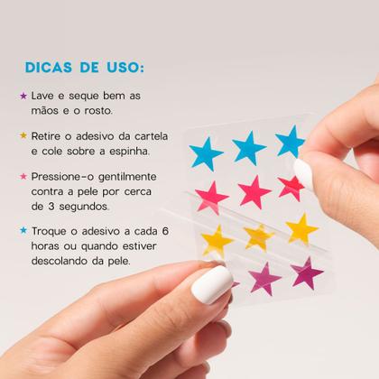 Imagem de Adesivos Secativos para Espinhas com Ácido Salicílico - Star Acne Patches 4you 12un