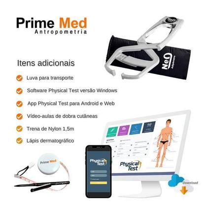 Imagem de Adipometro Clinico Prime Med Neo Cinza Com Software Web