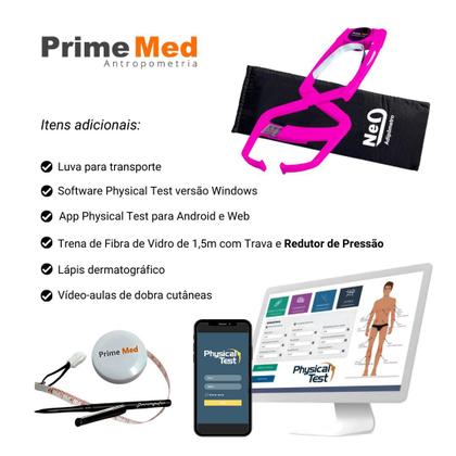 Imagem de Adipometro Clinico Prime Med Neo Rosa Com Software Web