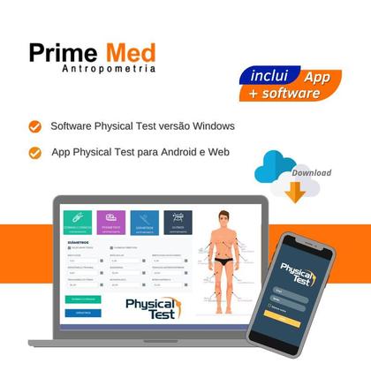 Imagem de Adipometro Clinico Prime Med Neo Rosa Com Software Web