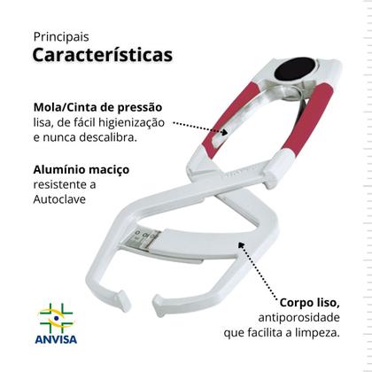 Imagem de Adipômetro / Plicômetro Prime Med Clean-Antibacterial-Anvisa.