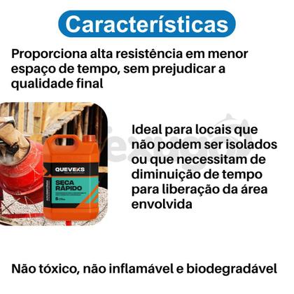 Imagem de Aditivo Acelerador de Pega Seca Rápido Queveks