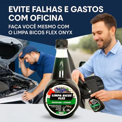 Imagem de Aditivo Limpa Bicos Onyx Flex 500ml Carro Gasolina Álcool