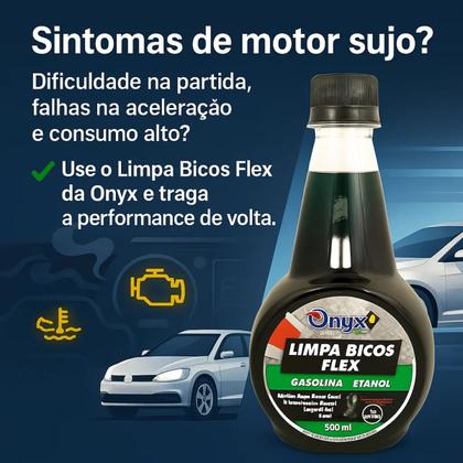 Imagem de Aditivo Limpa Bicos Onyx Flex 500ml Carro Gasolina Álcool