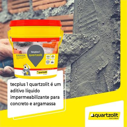 Imagem de Aditivo Para Massa Argamassa Tecplus 1 - 18 Litros Quarzolit