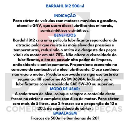 Imagem de Aditivo Para Óleo De Motor Automotivo Bardahl B12 500ml