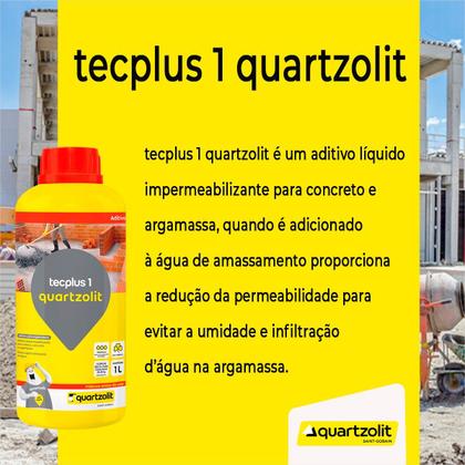 Imagem de Aditivo Tecplus 1 Quartzolit 1 Litro Kit C/ 3