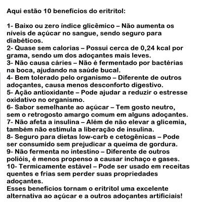 Imagem de Adoçante Eritritol 100% Natural Sem Glúten 300gr