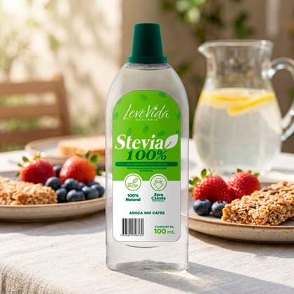 Imagem de Adoçante Líquido LeveVida Naturais Stevia 100% 100ml