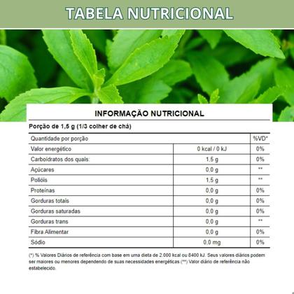 Imagem de Adoçante Zero Calorias com Stevia REB A 100gr Pura Vida