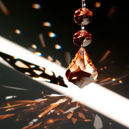 Imagem de Adorno Colgante GOLDENHAITAI 20 piezas Hoja de Arce Cristal de 38 mm
