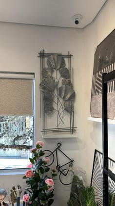 Imagem de ADORNO DE PAREDE FOLHAGENS PRATA NA MOLDURA 100cm