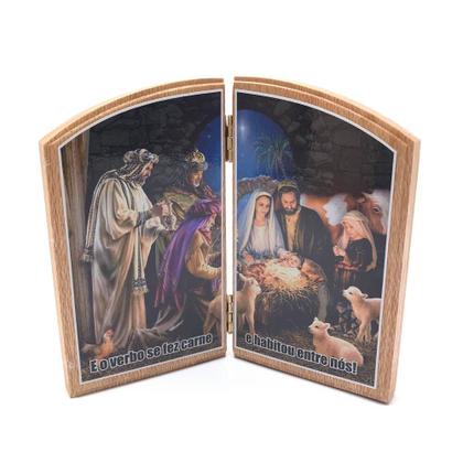 Imagem de Adorno Oração de Mesa Natal Sagrada Familia Presépio