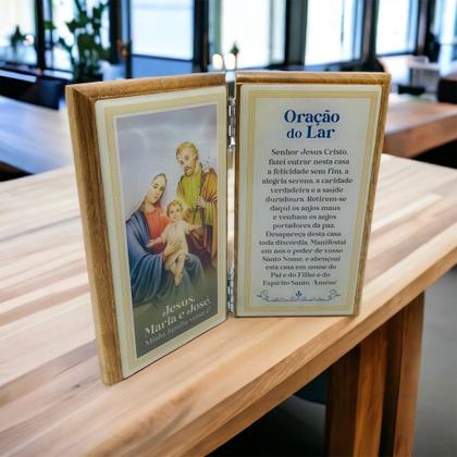 Imagem de Adorno Oração de Mesa Sagrada Família
