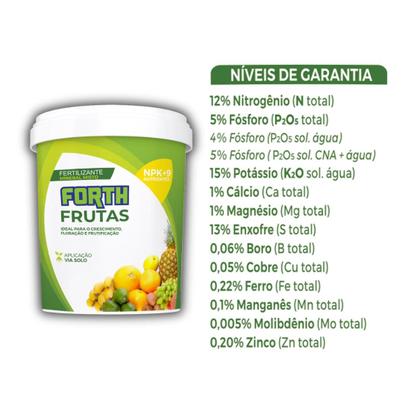 Imagem de Adubo Fertilizante Forth Frutas NPK 9 Nutrientes Ideal para Frutíferas