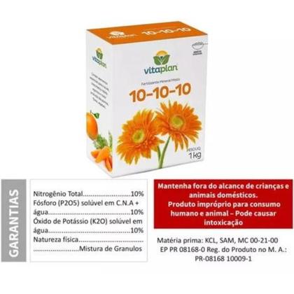 Imagem de Adubo NPK 10-10-10 1kg caixa Vitaplan
