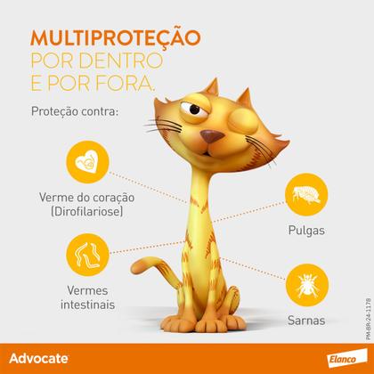 Imagem de Advocate Antipulgas Bayer para Gatos de até 4 Kg - 0,4 mL