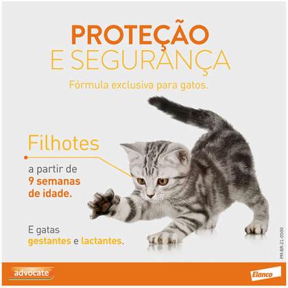 Imagem de Advocate Elanco 0,8 mL para Gatos de 4 a 8 Kg - 3 Bisnagas