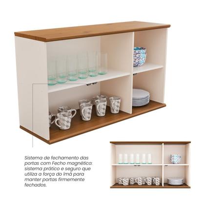 Imagem de Aéreo 3 Portas com Tampo de Madeira Maciça Joy