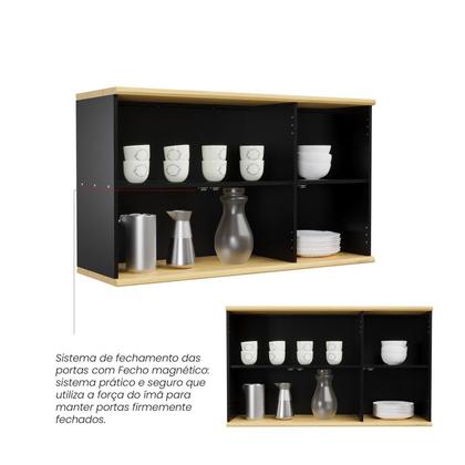 Imagem de Aéreo 3 Portas com Tampo de Madeira Macica Joy