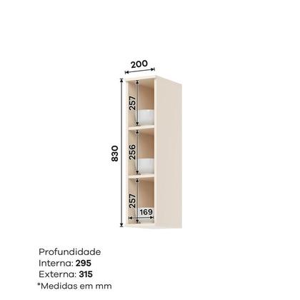 Imagem de Aéreo Nicho 20 cm 83 cm Connect OFF White