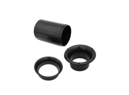 Imagem de Aero Duto Profissional 4 Polegadas Preto Kit C/ 2 Peças
