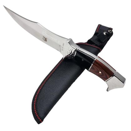 Imagem de Afiada e Durável Faca de Inox com Bainha e Cabo em Madeira TB091922 TB091641 TB092047