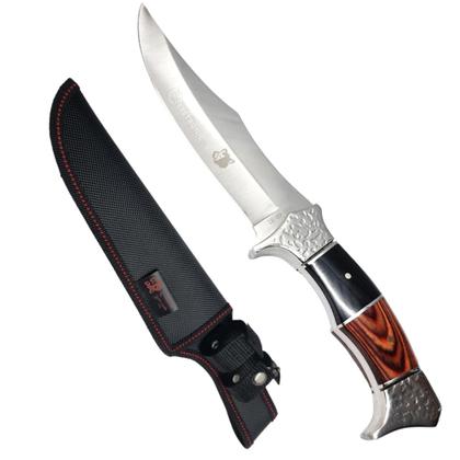Imagem de Afiada e Durável Faca de Inox com Bainha e Cabo em Madeira TB091922 TB091641 TB092047