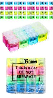 Imagem de Afiadores de lápis Tenare Manuais com orifício duplo 48 peças