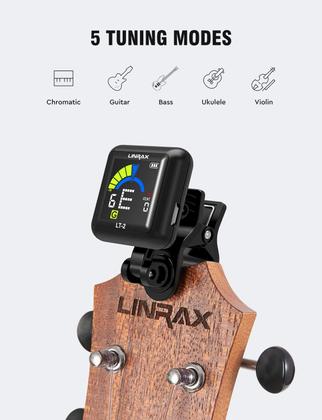 Imagem de Afinador de guitarra Linrax LT-2 com clipe recarregável com display LCD