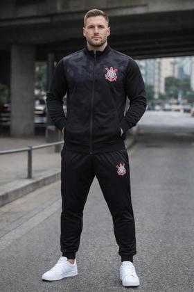 Imagem de Agasalho Conjunto Blusa Masculino Corinthians Inverno Frio
