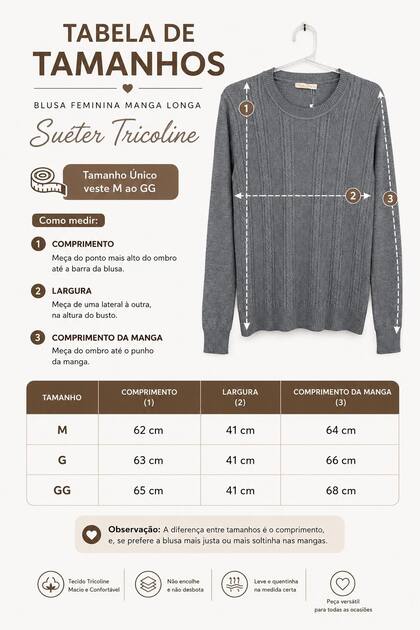 Imagem de Agasalho feminino Blusa manga longa Moda suéter. ENTREGA RÁPIDA!