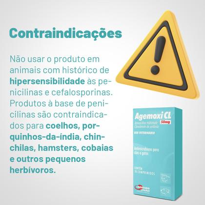 Imagem de Agemoxi CL 50mg Caixa com 10 Comprimidos Para Cães e Gatos