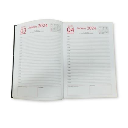 Imagem de Agenda 2024 costurada 168f azul - kaz