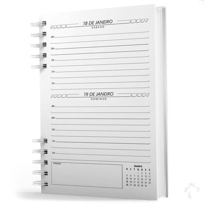 Imagem de Agenda 2025 Capa Dura Negócios E Organização Pessoal Branca