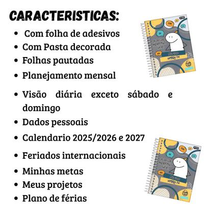 Imagem de Agenda anual espiral flork 352 páginas - jandaia