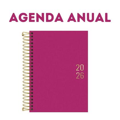 Imagem de Agenda anual espiral napoli feminina 176 folhas 2026 tilibra