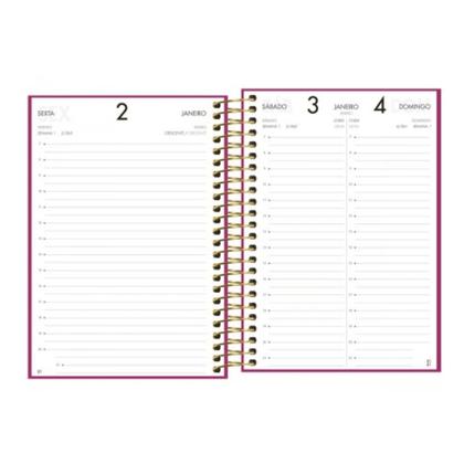 Imagem de Agenda anual espiral napoli feminina 176 folhas 2026 tilibra